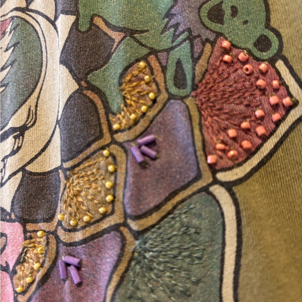 NWOT Lucky Brand Olive Green Grateful Dead Mandala Tee - Picture 3 of 7